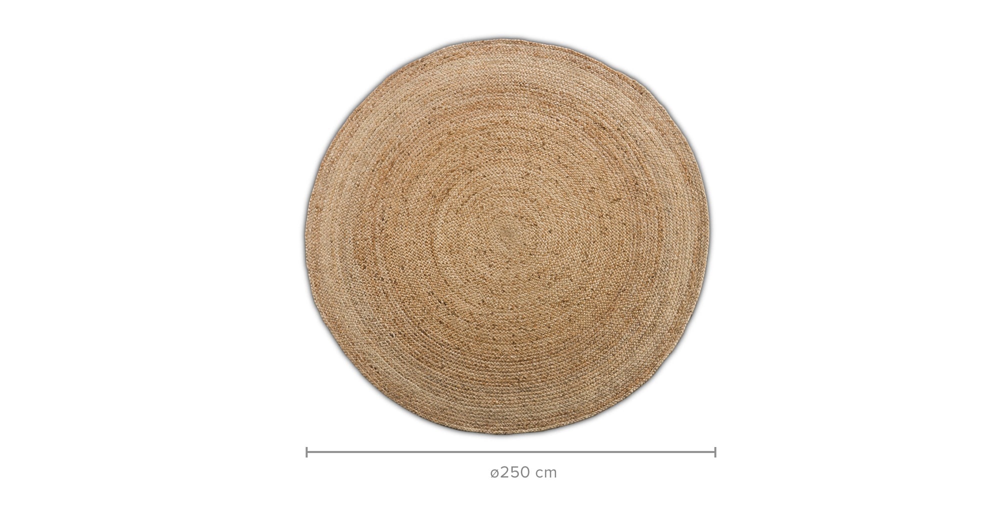 Marc Jute Round Rug, 250cm Castlery Singapore