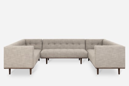 Jeanne U Shape Sectional Sofa Sand Grey Castlery Singapore