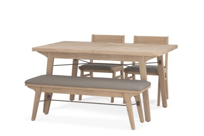 Miles Dining Table With Bench And 2 Chairs Castlery Singapore