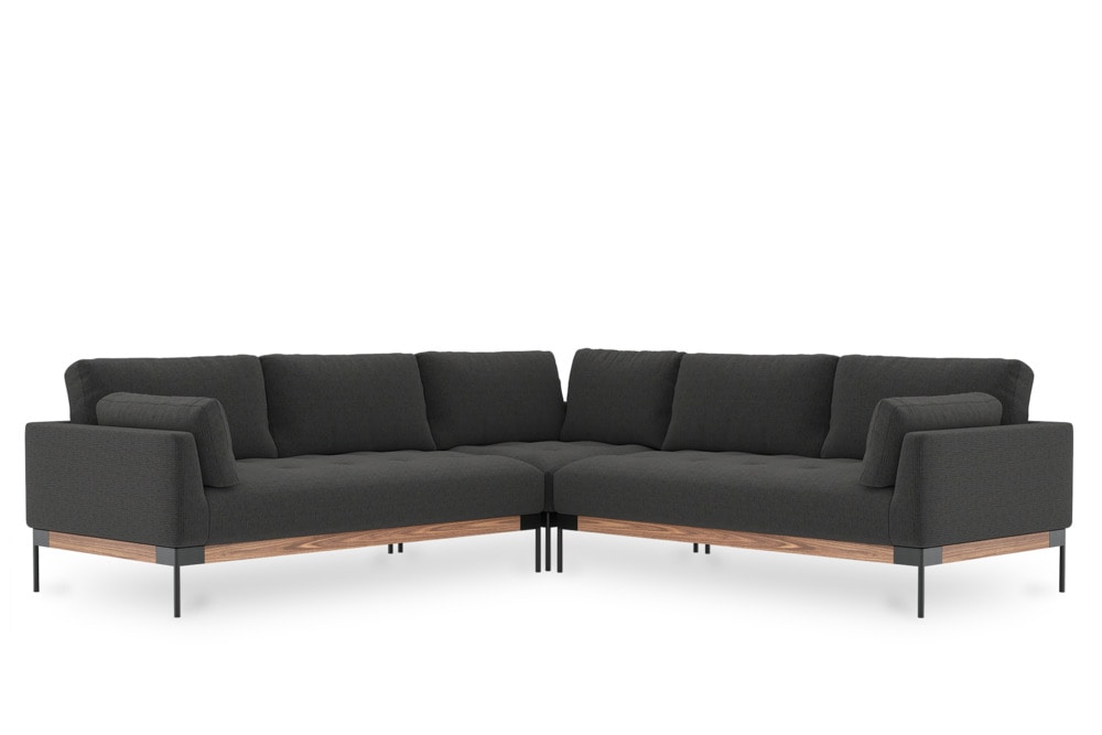 Ethan L Shape Sectional Sofa Stone Grey Castlery Singapore