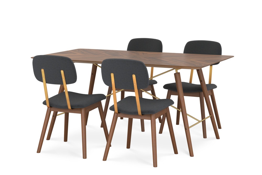 Lily Dining Table with 4 Lily Chairs Castlery Singapore